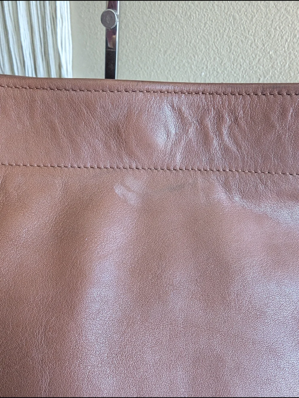 Coach Large Tan Leather Tote with Single Shoulder Strap